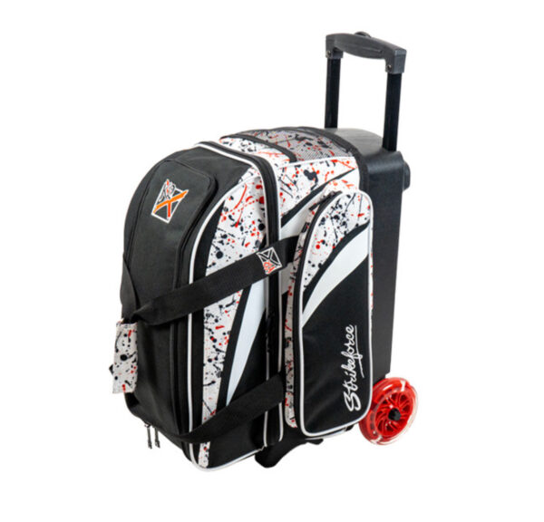 KR Strikeforce Cruiser Smooth 2 Ball Roller Bag White/Black/Red Splash